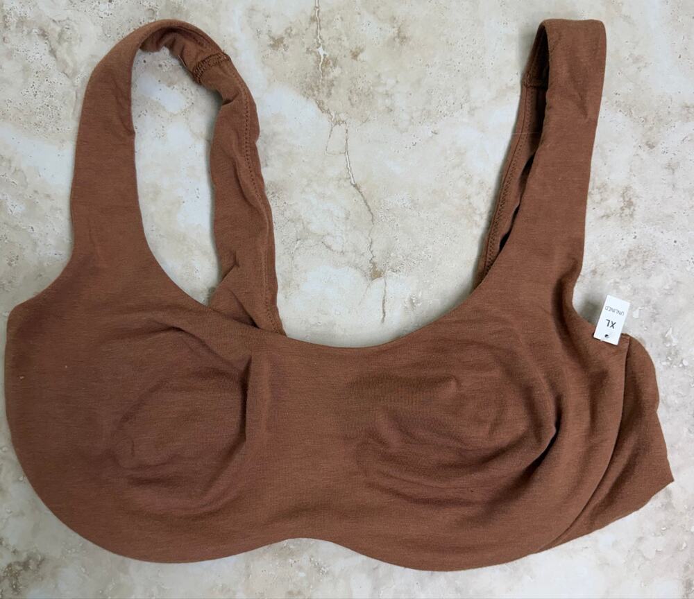 Victoria's Secret PINK XL $30 retail NWT unlined monowire bralette brami brown